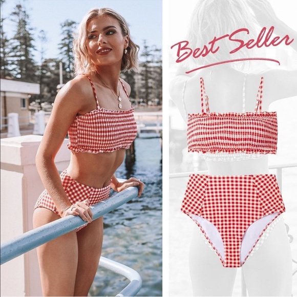 cupshe gingham bikini